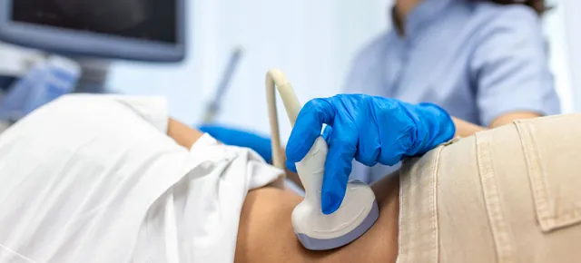 A kidney ultrasound scan